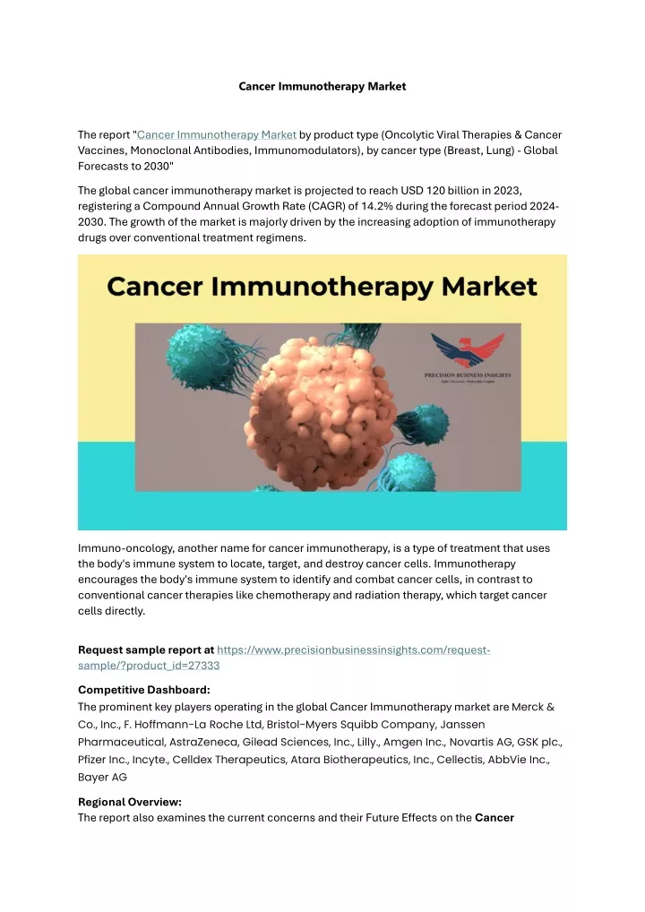 cancer immunotherapy market