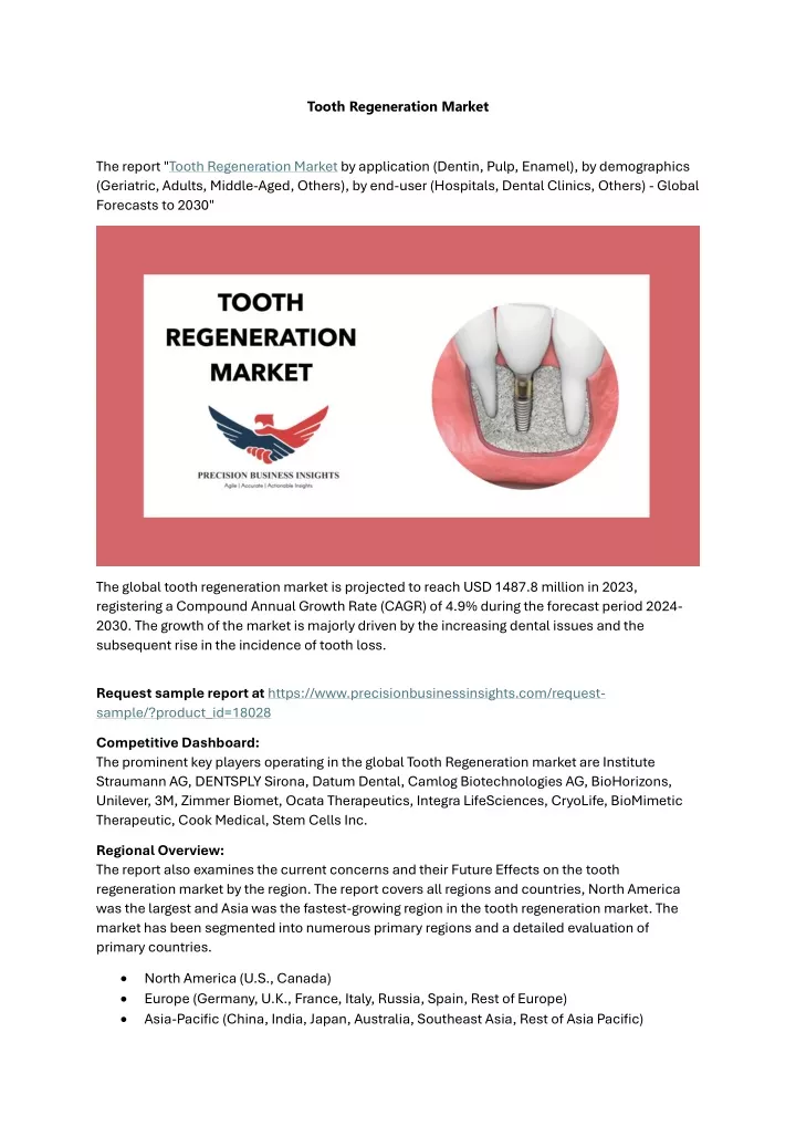 tooth regeneration market