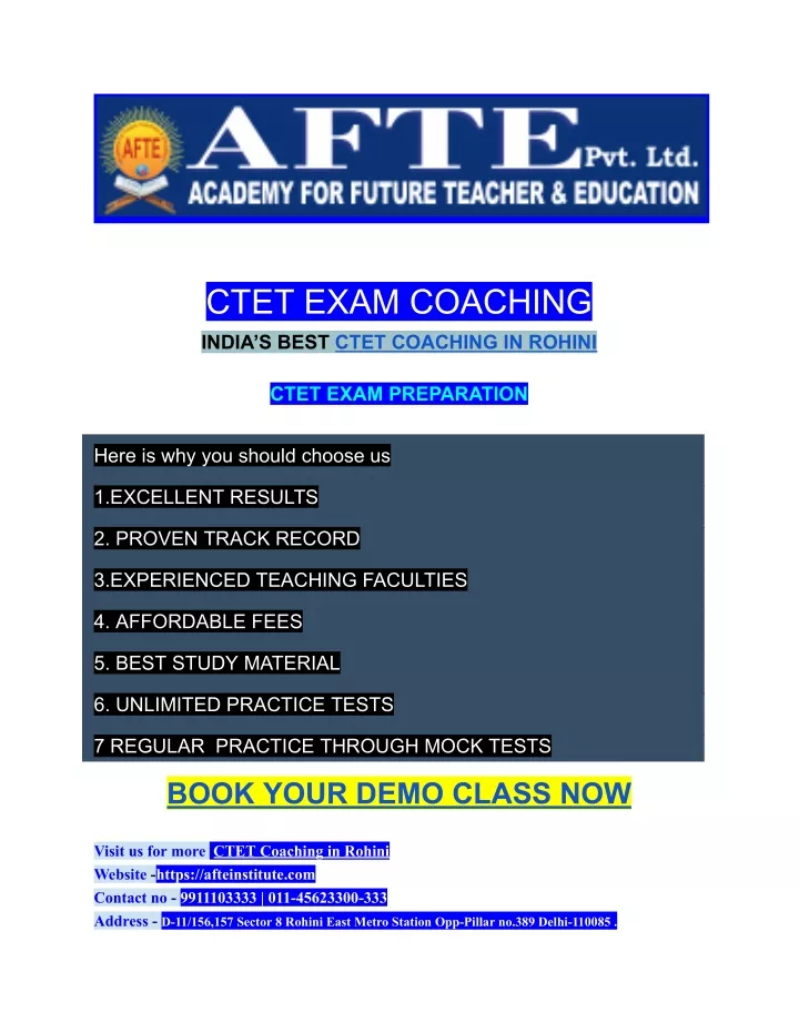 ctet exam coaching