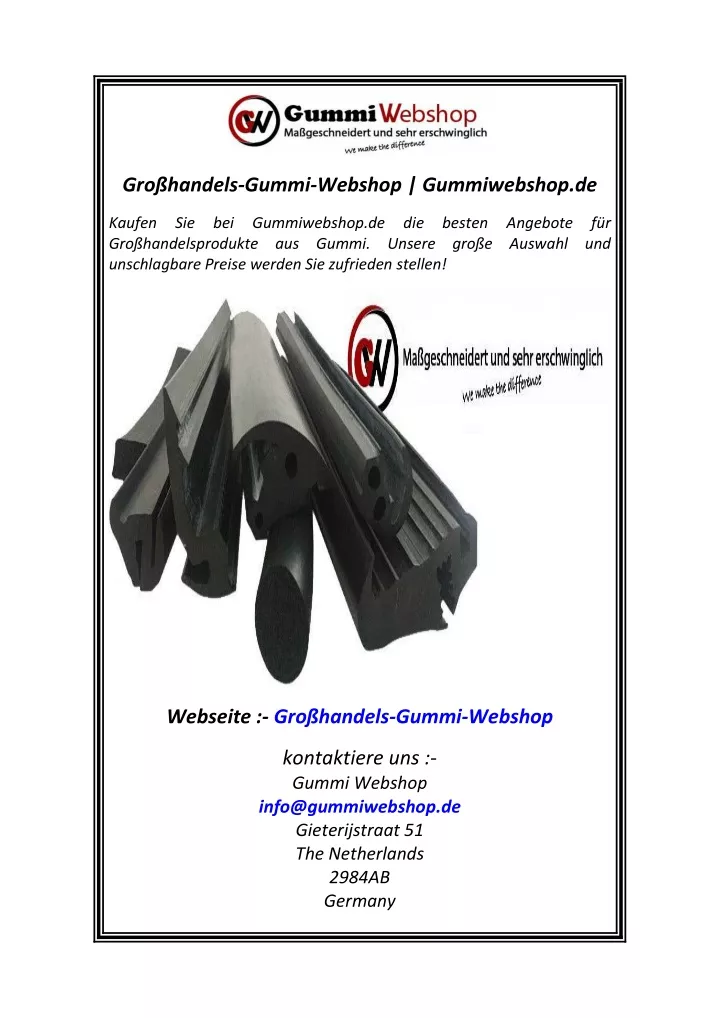 gro handels gummi webshop gummiwebshop de