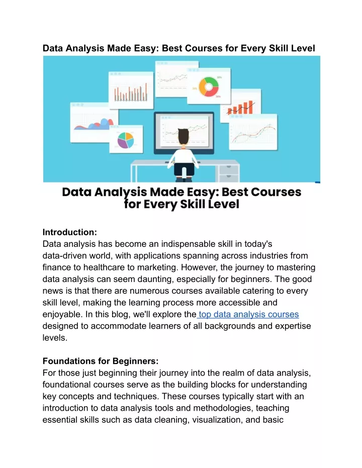 data analysis made easy best courses for every