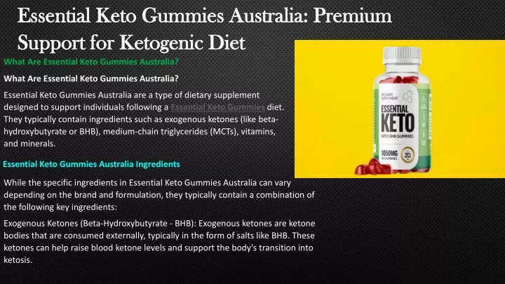 essential keto gummies australia premium