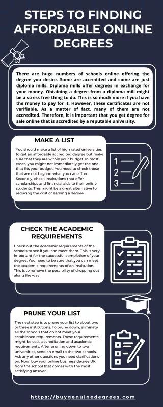 steps to finding affordable online degrees