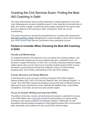 Best IAS coaching in delhi is very subjective matter.