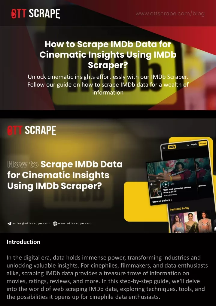 how to scrape imdb data for cinematic insights