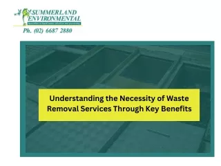 Understanding the Necessity of Waste Removal Services Through Key Benefits