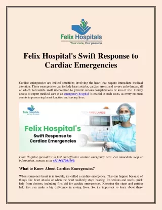 Felix Hospital- Swift Response to Cardiac Emergencies