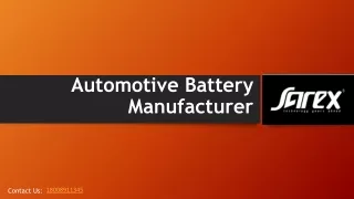 Automotive Battery Manufacturer