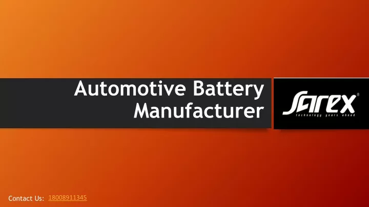 automotive battery manufacturer