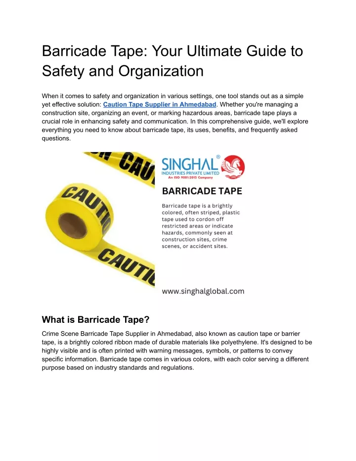 barricade tape your ultimate guide to safety