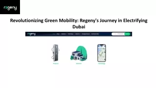 Electric Car Charging Stations Dubai - Regeny