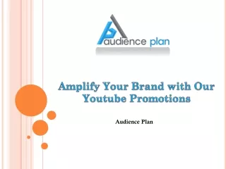 Amplify Your Brand with Our Youtube Promotions