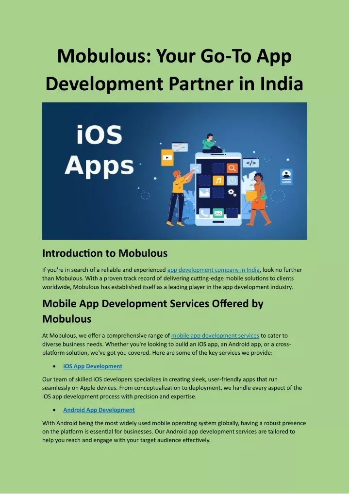 mobulous your go to app development partner
