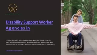 Leading Disability Support Worker Agencies Melbourne - supportworkersmelbourne.com