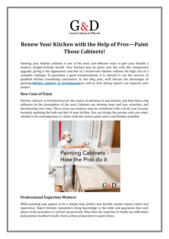 renew your kitchen with the help of pros paint