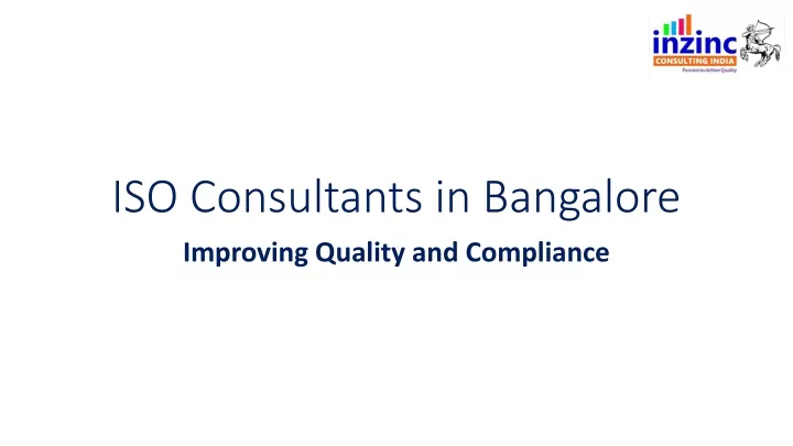 iso consultants in bangalore