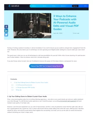 3 Ways to Enhance Your Podcasts with AI-Powered Audio Edits