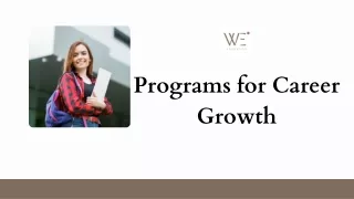 Programs for Career Growth | Weeducation