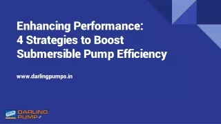 4 Strategies to boost pump effiiciency