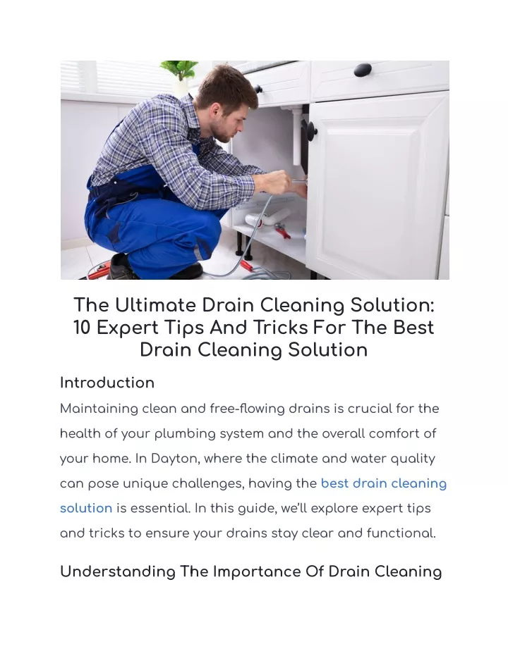 the ultimate drain cleaning solution 10 expert