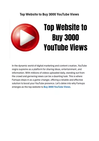 top website to buy 3000 youtube views