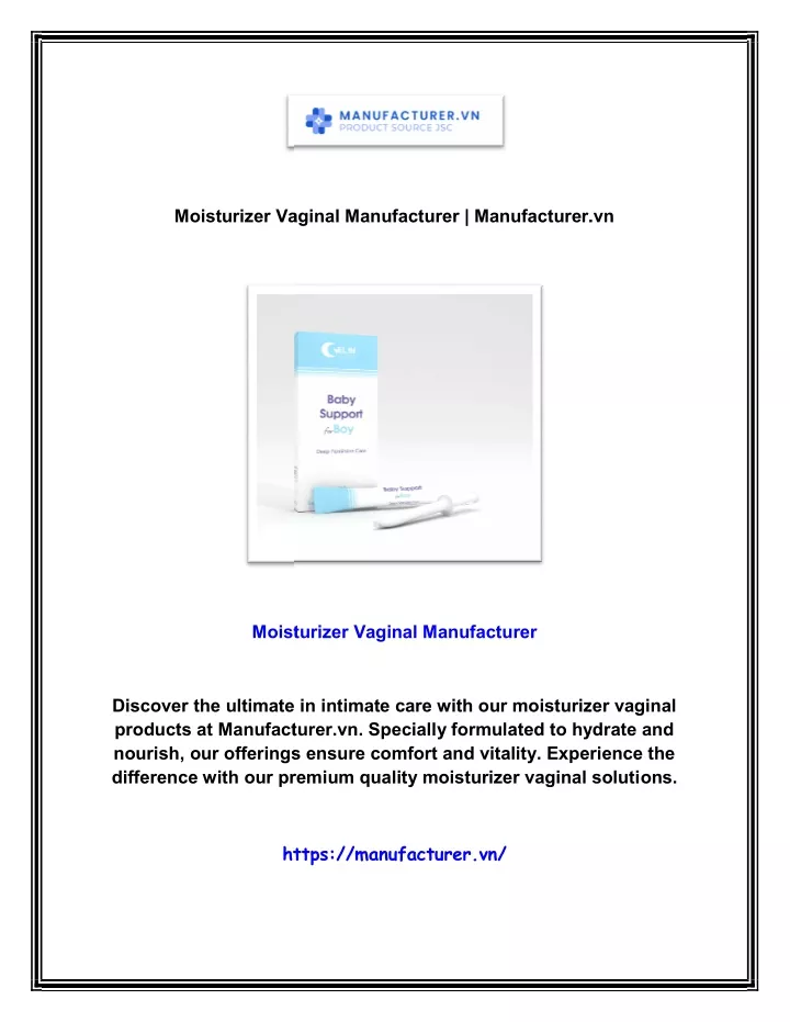 moisturizer vaginal manufacturer manufacturer