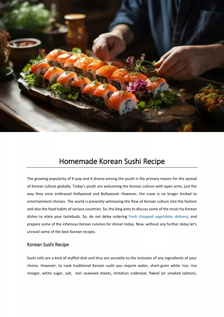 homemade korean sushi recipe homemade korean