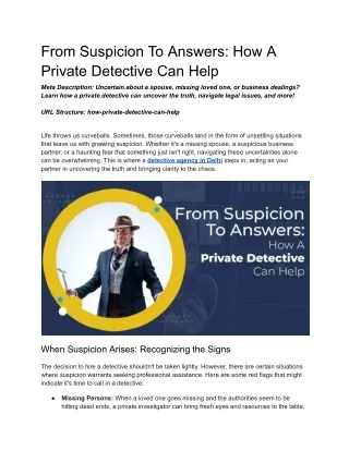 From Suspicion To Answers_ How A Private Detective Can Help