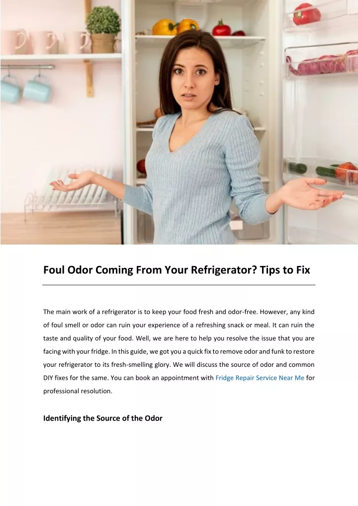 foul odor coming from your refrigerator tips