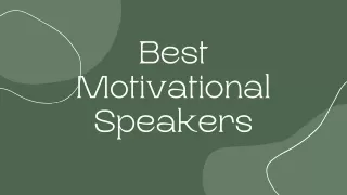 Best Motivational Speakers
