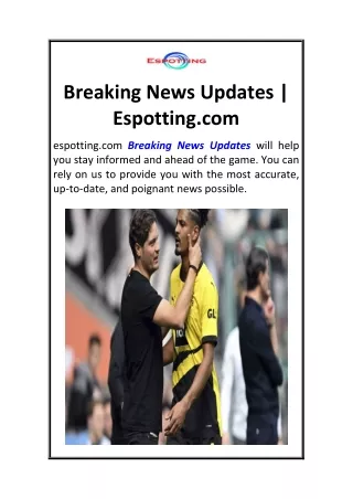 Breaking News Updates  Espotting.com