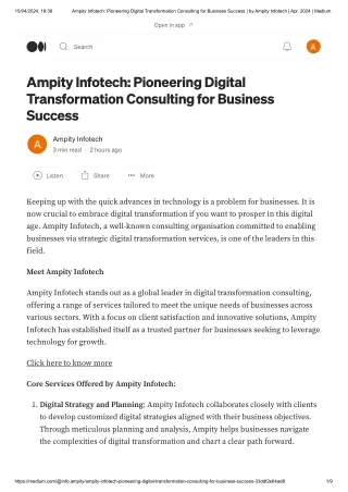 Ampity Infotech_ Pioneering Digital Transformation Consulting for Business Success