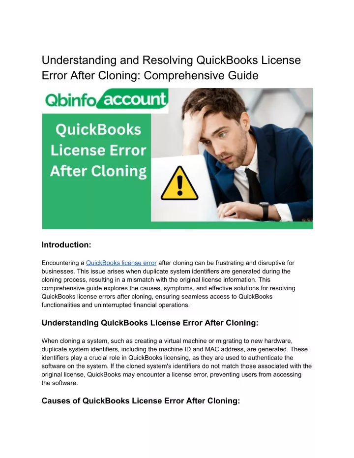 understanding and resolving quickbooks license