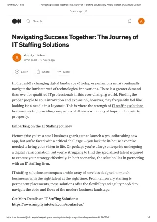 Navigating Success Together The Journey of IT Staffing Solutions