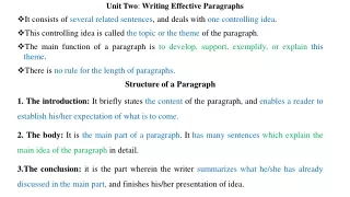 Paragraph & Essay w.p