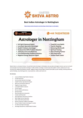 Best Indian Astrologer in Nottingham