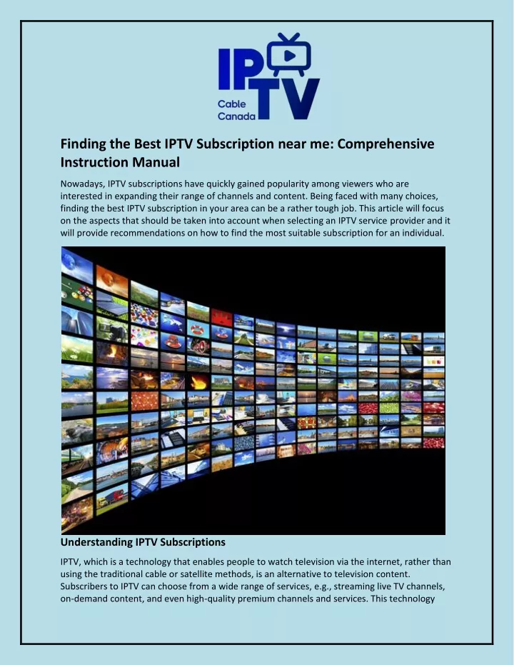 finding the best iptv subscription near