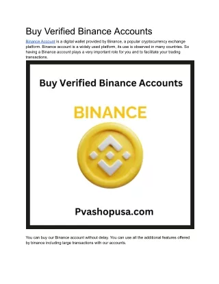 buy verified binance accounts