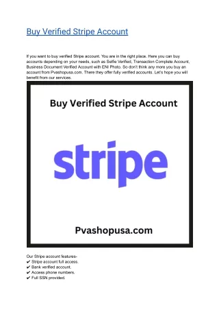 Top 3 Sites to Buy Verified Stripe Account: 2024's Best Picks!