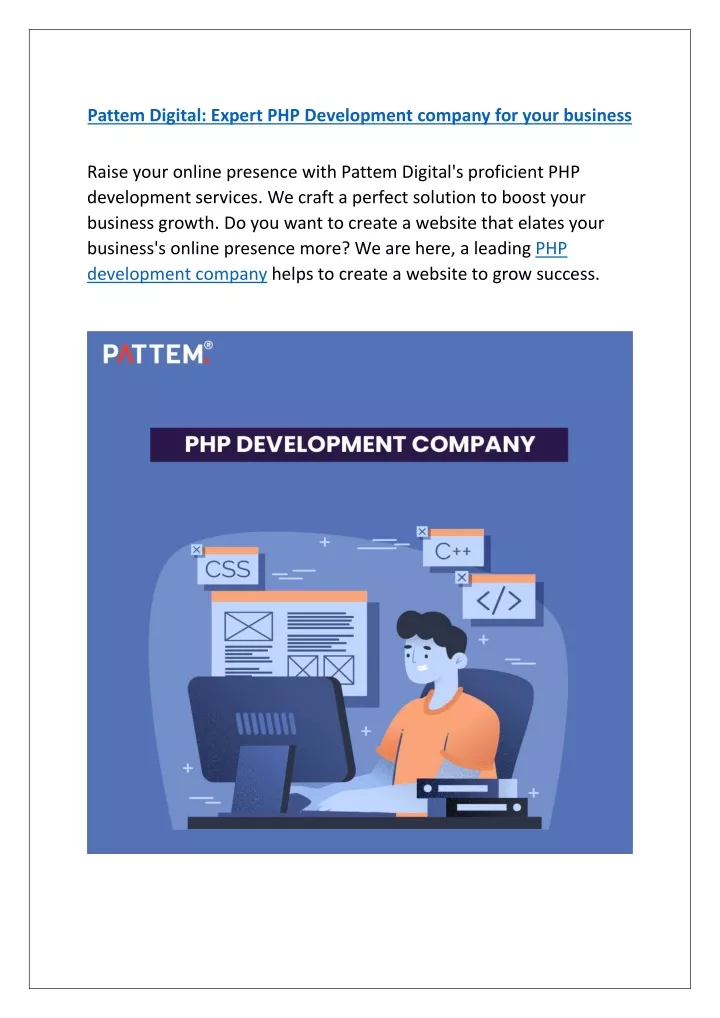 pattem digital expert php development company