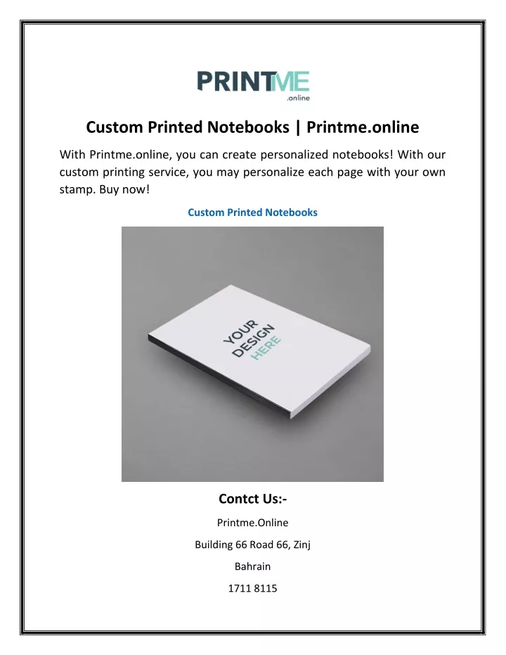 custom printed notebooks printme online