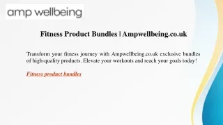 Fitness Product Bundles Ampwellbeing.co.uk