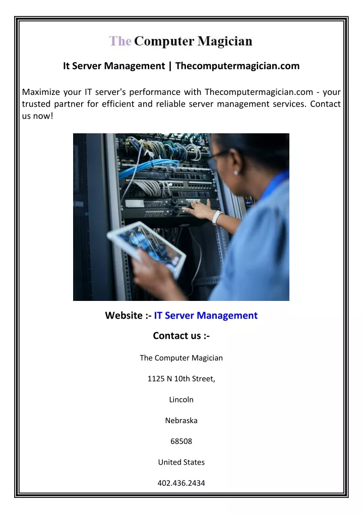 it server management thecomputermagician com