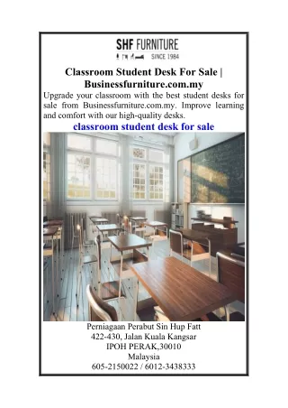 Classroom Student Desk For Sale  Businessfurniture.com.my