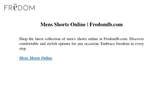 Mens Shorts Online Fredomlb.com