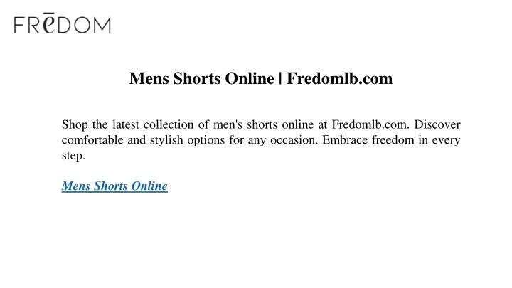 mens shorts online fredomlb com