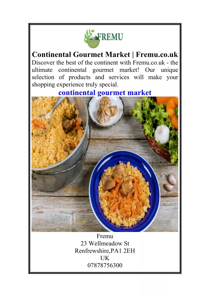 continental gourmet market fremu co uk discover