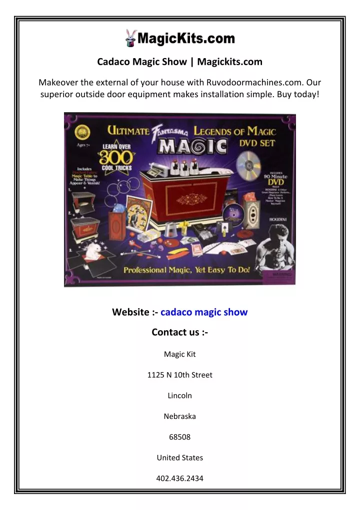 cadaco magic show magickits com