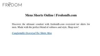 Comfortable Oversized Tee Shirts Men Fredomlb.com