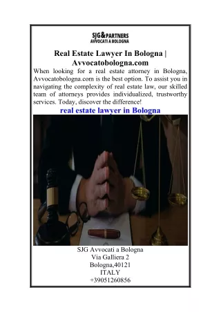 Real Estate Lawyer In Bologna  Avvocatobologna.com